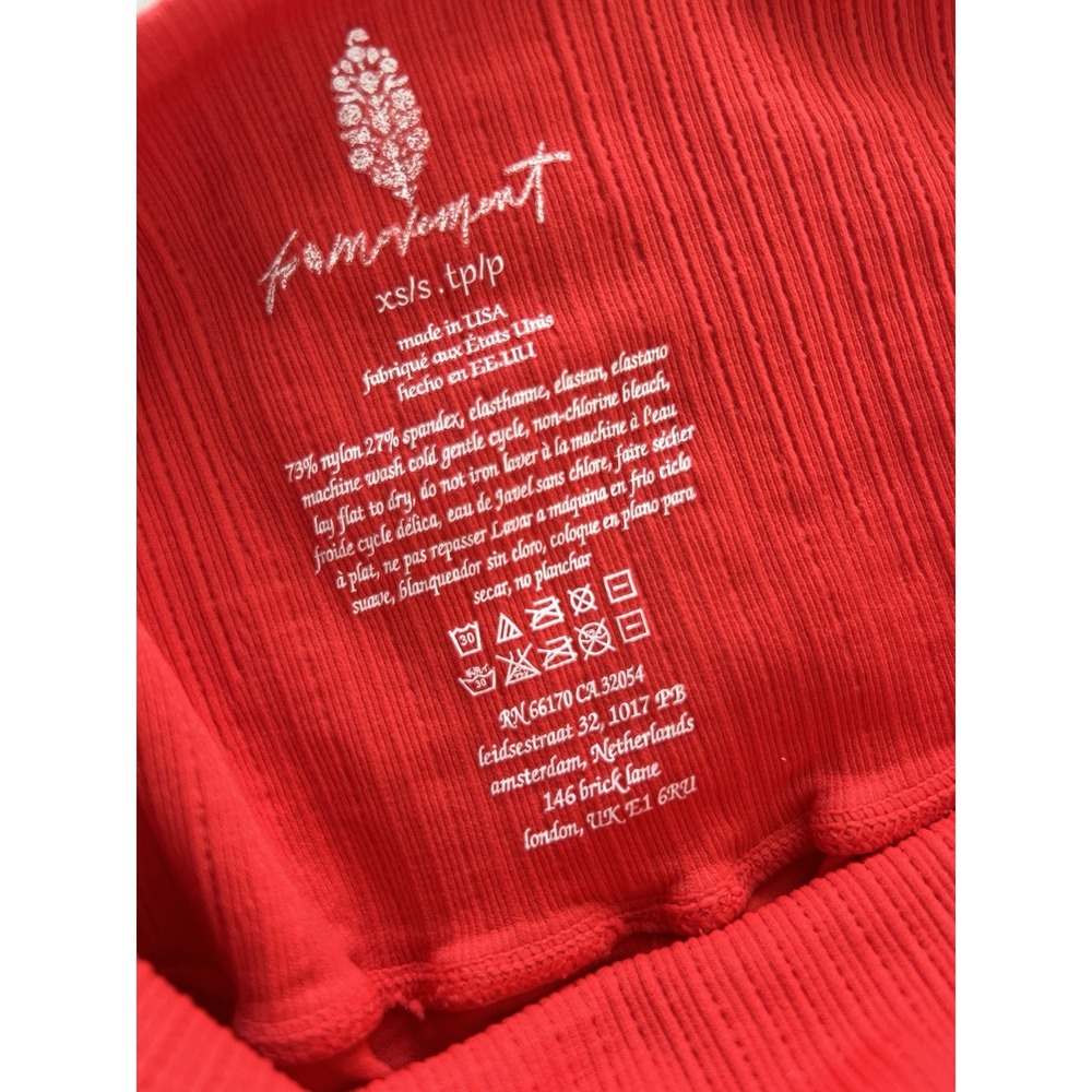 Free People Movement Good Karma Running Shorts Size XS/Small Cherry Tomato NWT - Picture 6 of 8